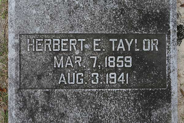 Herbert E. Taylor Gravestone Photo