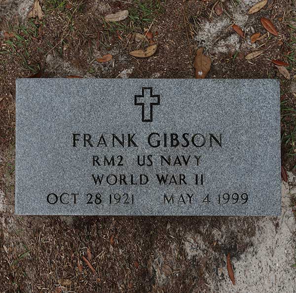 Frank Gibson Gravestone Photo