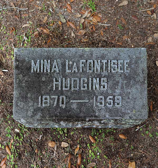 Mina LaFontisee Hudgins Gravestone Photo