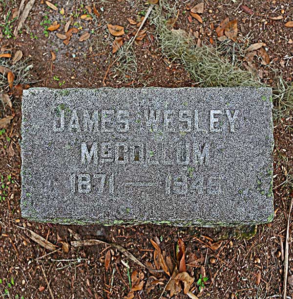 James Wesley McCollum Gravestone Photo