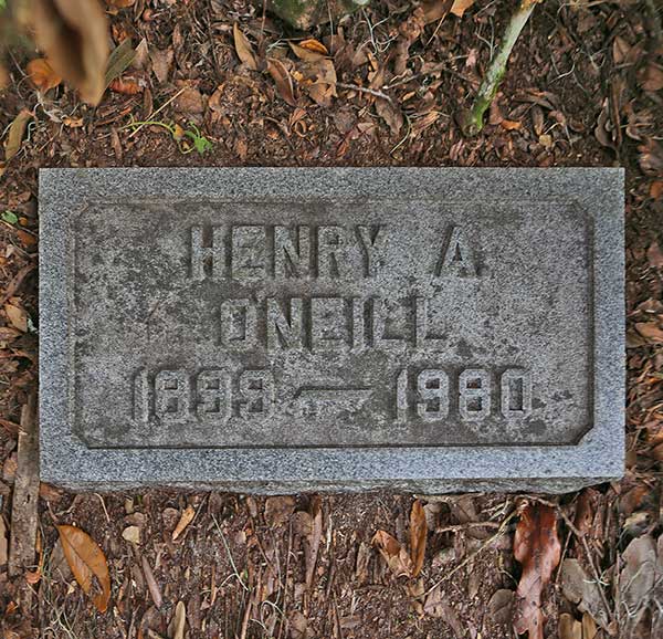 Henry A. O'neill Gravestone Photo