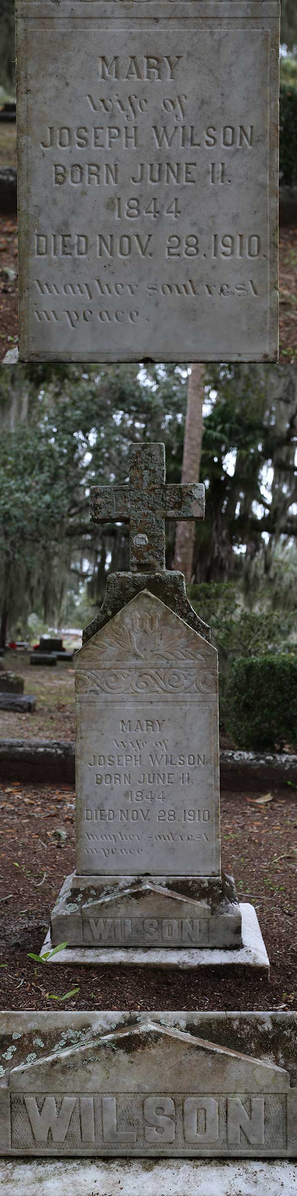 Mary Wilson Gravestone Photo