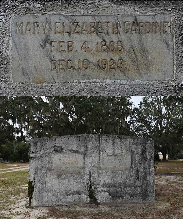 Mary Elizabeth Gardiner Gravestone Photo