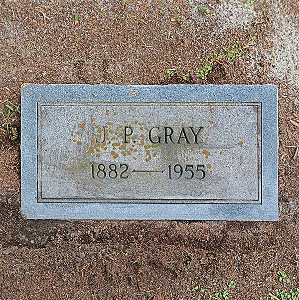 J. P. Gray Gravestone Photo