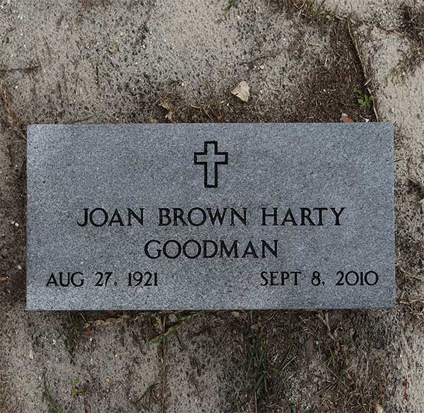 Joan Brown Harty Goodman Gravestone Photo