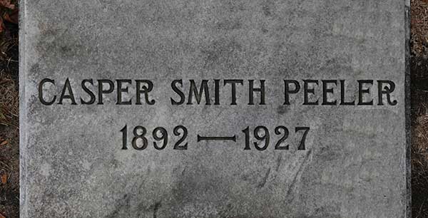 Casper Smith Peeler Gravestone Photo