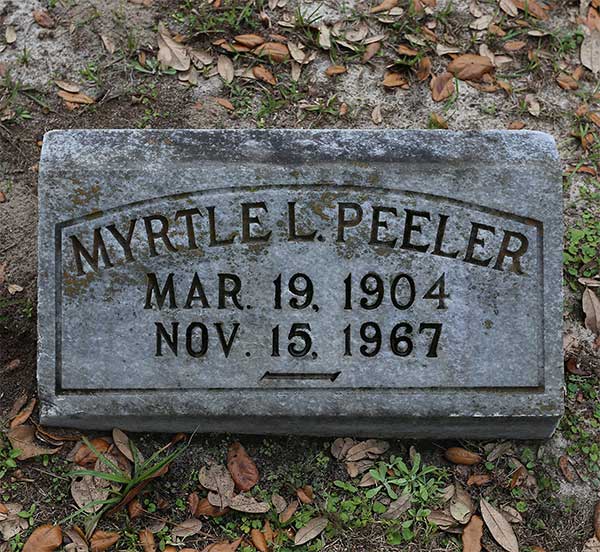 Myrtle L. Peeler Gravestone Photo