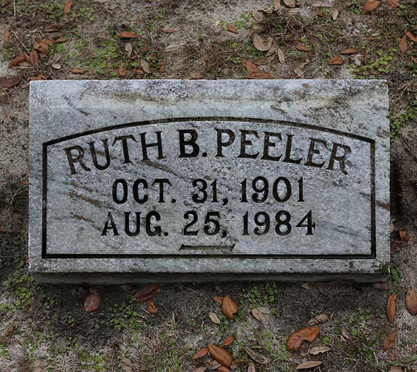 Ruth B. Peeler Gravestone Photo