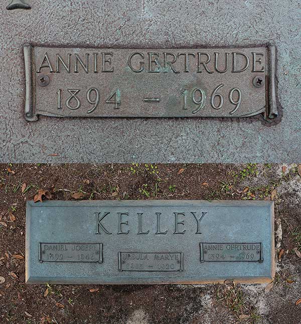 Annie Gertrude Kelley Gravestone Photo