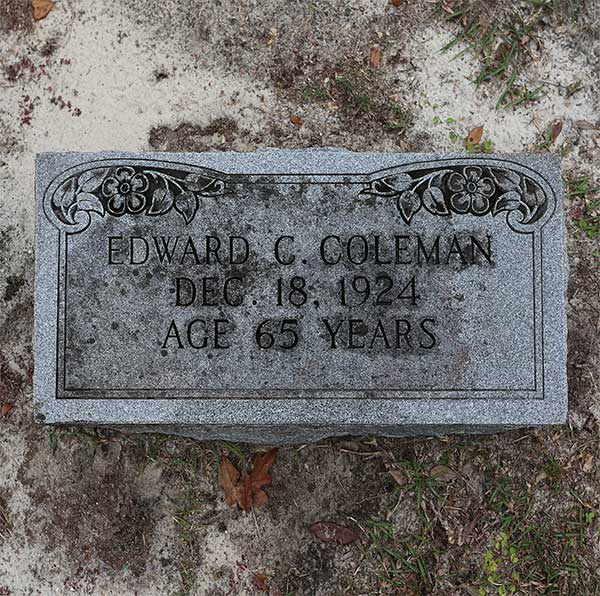 Edward C. Coleman Gravestone Photo