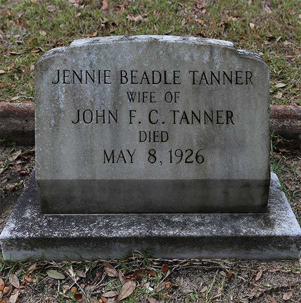 Jennie Beadle Tanner Gravestone Photo