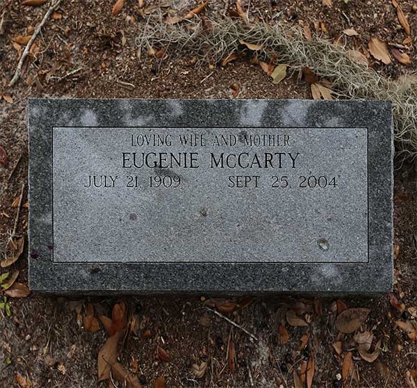 Eugenie McCarty Gravestone Photo