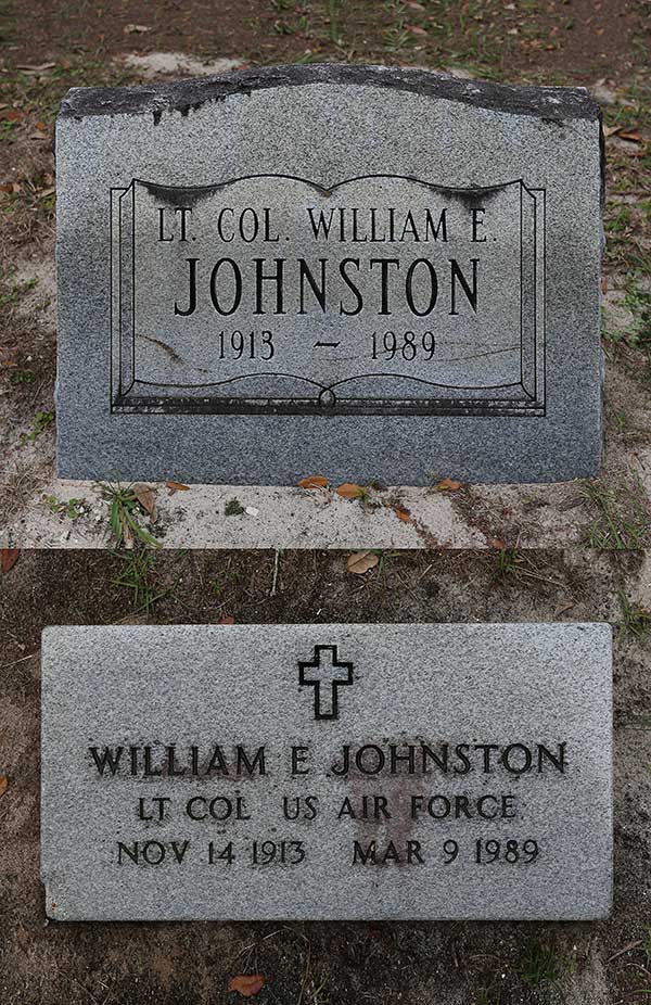 William E. Johnston Gravestone Photo