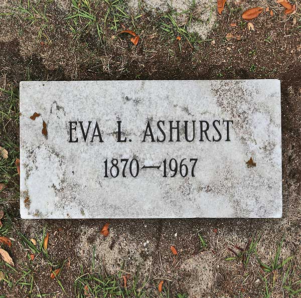 Eva L. Ashurst Gravestone Photo