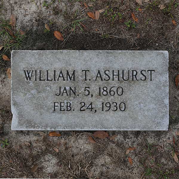 William T. Ashurst Gravestone Photo
