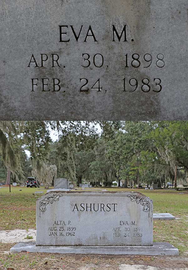 Eva M. Ashurst Gravestone Photo