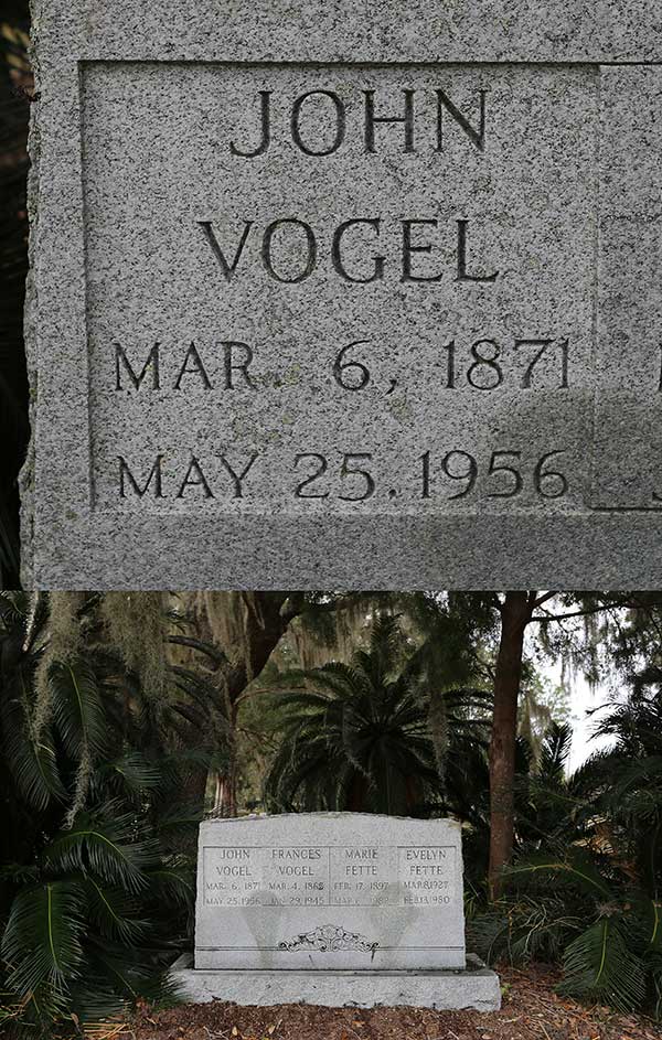 John Vogel Gravestone Photo