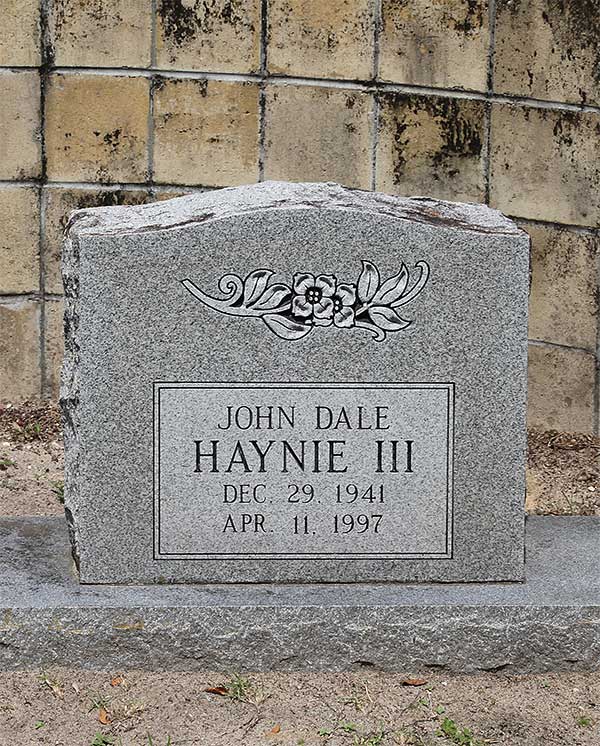 John Dale Haynie Gravestone Photo