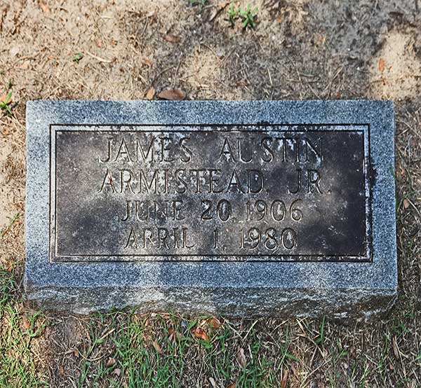 James Austin Armistead Gravestone Photo