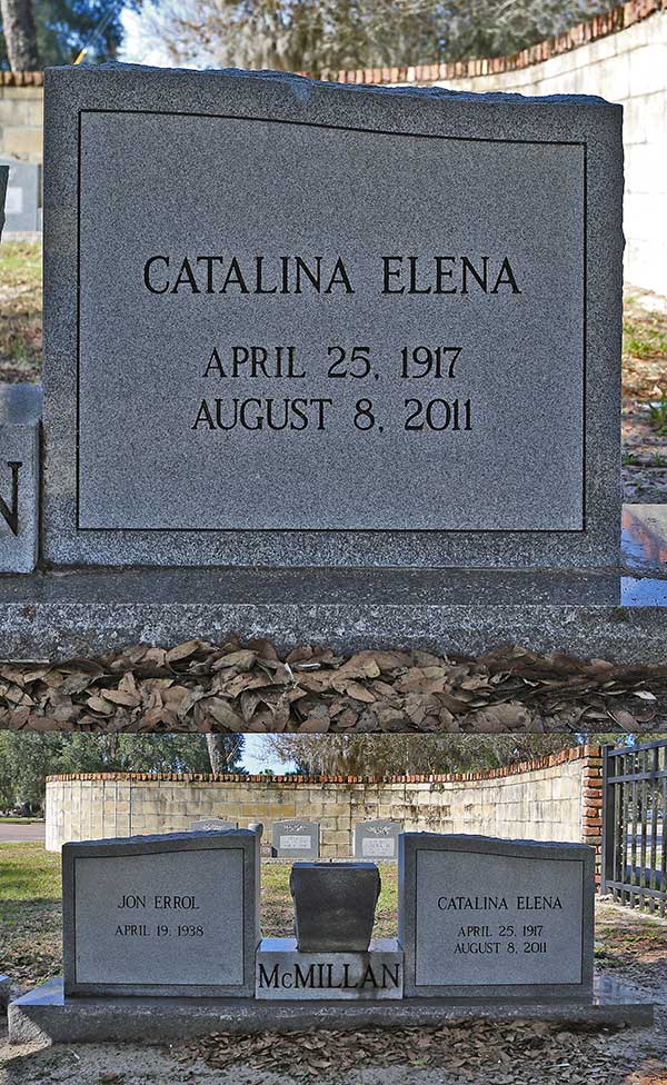 Catalina Elena McMillan Gravestone Photo