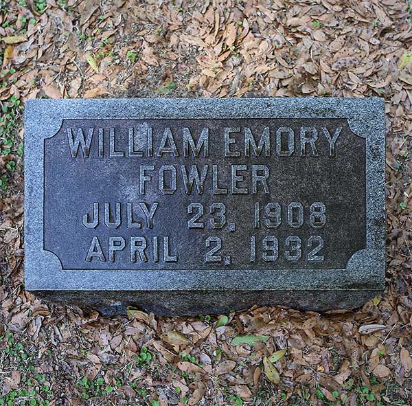 William Emory Fowler Gravestone Photo
