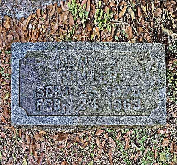 Mary A. Fowler Gravestone Photo