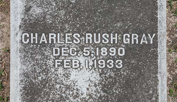 Charles Rush Gray Gravestone Photo