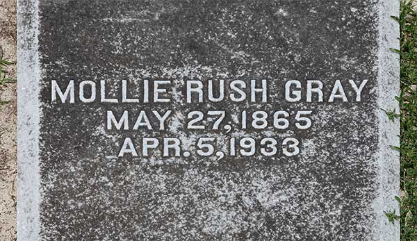 Mollie Rush Gray Gravestone Photo