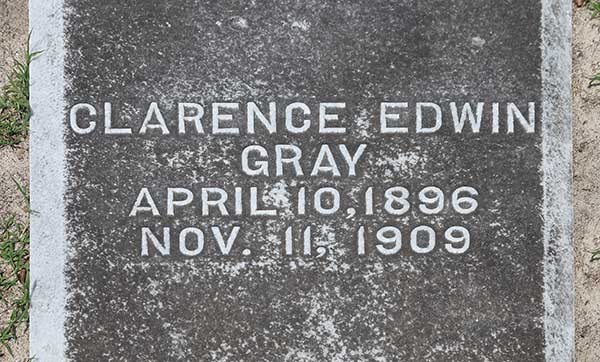 Clarence Edwin Gray Gravestone Photo
