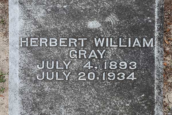 Herbert William Gray Gravestone Photo