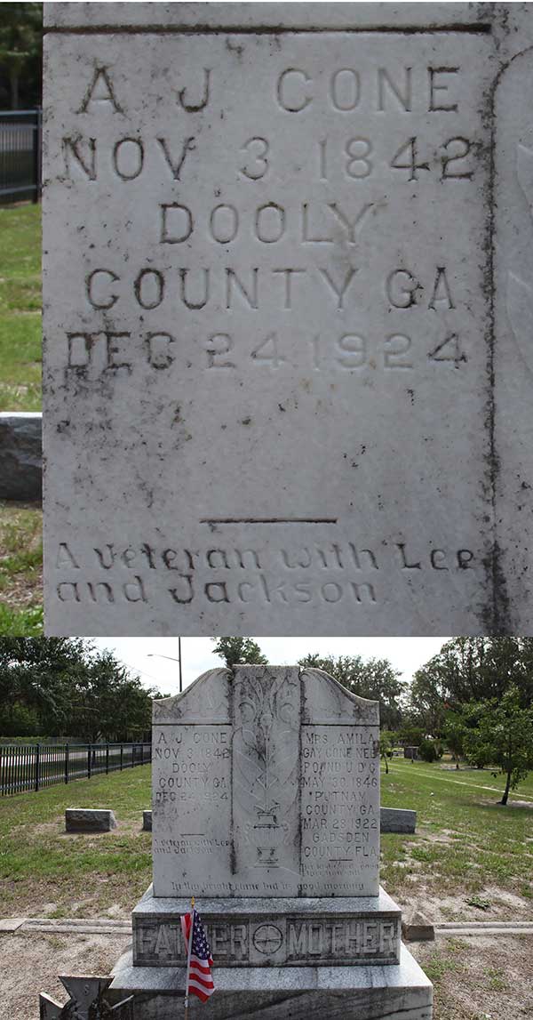 A. J. Cone Gravestone Photo