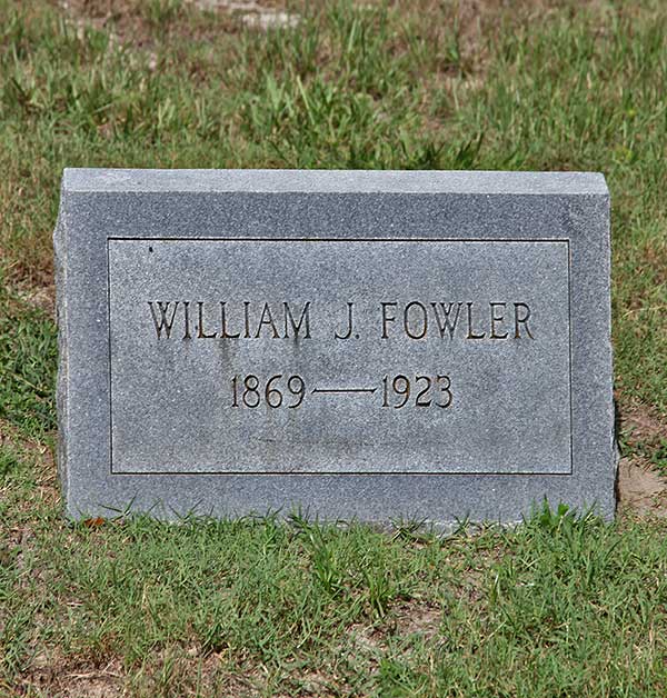 William J. Fowler Gravestone Photo