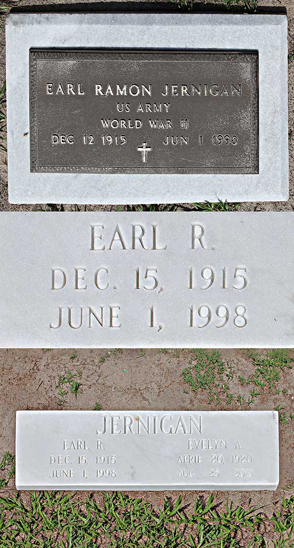 Earl Ramon Jernigan Gravestone Photo