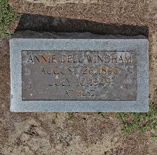 Annie Dell Windham Gravestone Photo