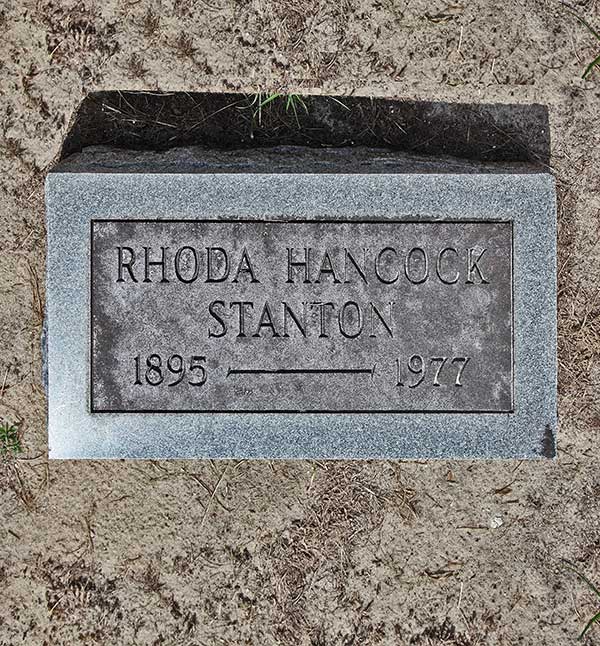 Rhoda Hancock Stanton Gravestone Photo