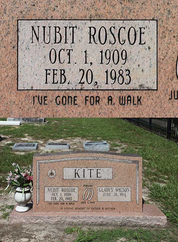 Nubit Roscoe Kite Gravestone Photo