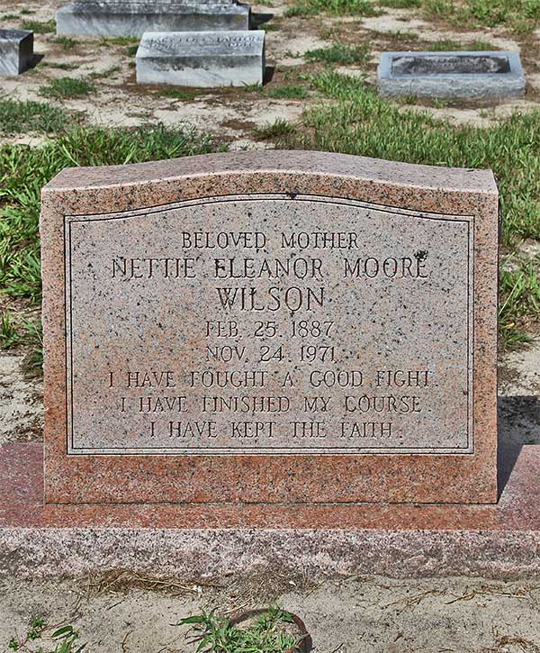 Nettie Eleanor Moore Wilson Gravestone Photo