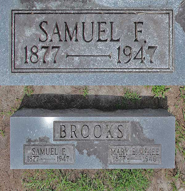 Samuel F. Brooks Gravestone Photo