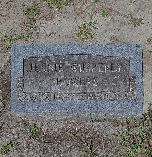 Jessie Wimberly Bowers Gravestone Photo