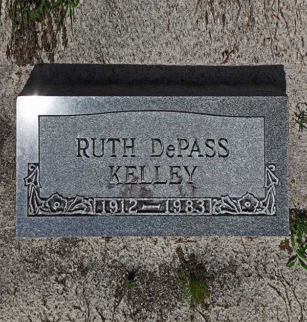 Ruth DePass Kelley Gravestone Photo