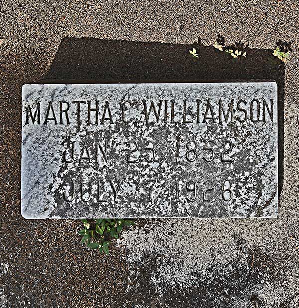 Martha C. Williamson Gravestone Photo
