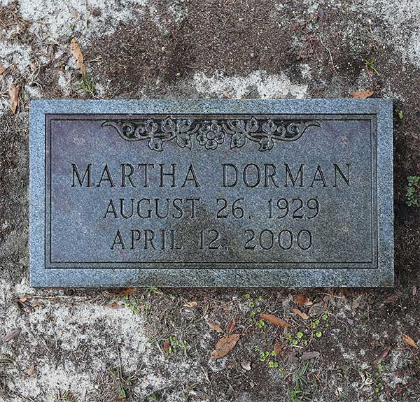 Martha Dorman Gravestone Photo