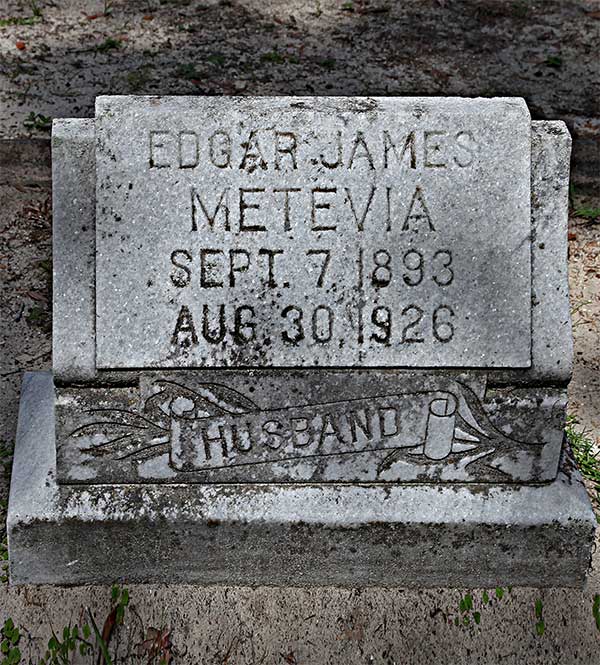 Edgar James Metevia Gravestone Photo