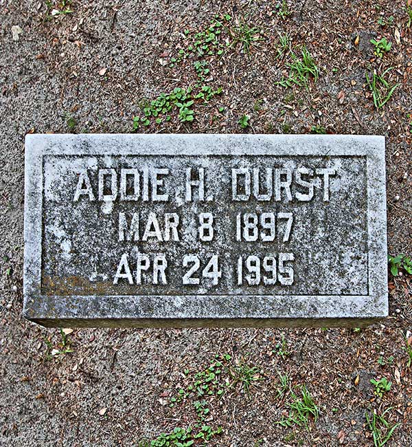 Addie H. Durst Gravestone Photo