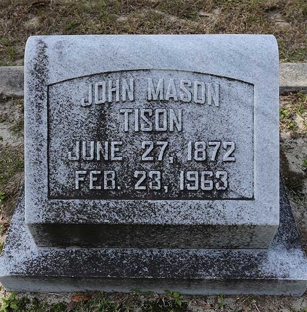 John Mason Tison Gravestone Photo