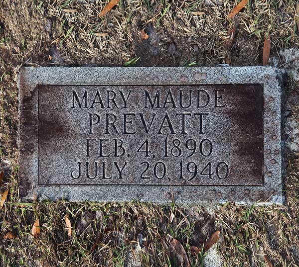 Mary Maude Prevatt Gravestone Photo