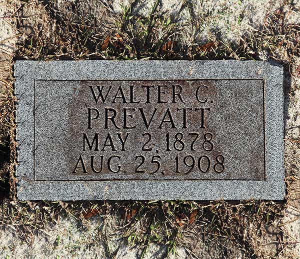 Walter C. Prevatt Gravestone Photo
