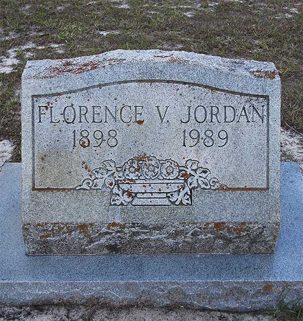 Florence V. Jordan Gravestone Photo