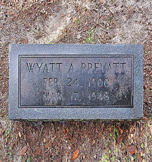 Wyatt A. Prevatt Gravestone Photo