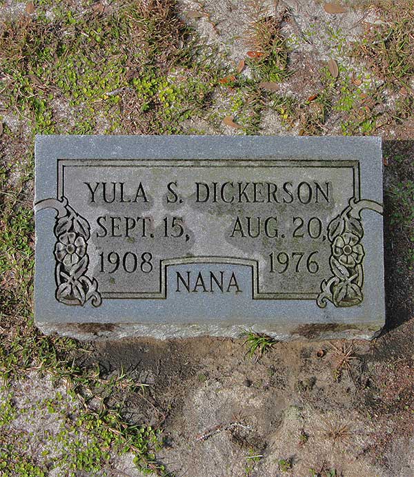 Yula S. Dickerson Gravestone Photo